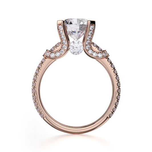 Michael M 18k Rose Gold Europa Engagement Ring