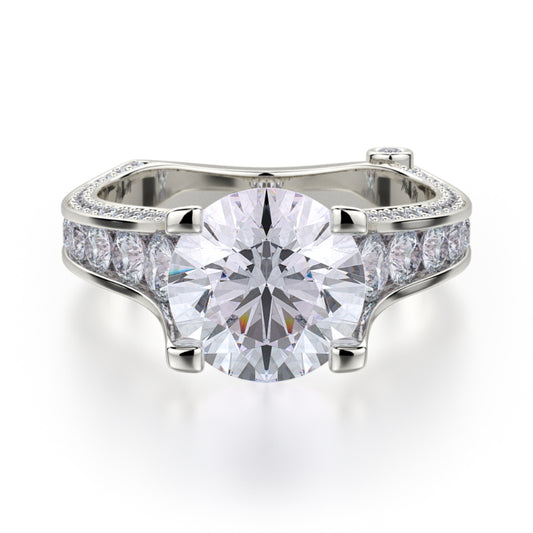 Michael M 18k White Gold Strada Engagement Ring