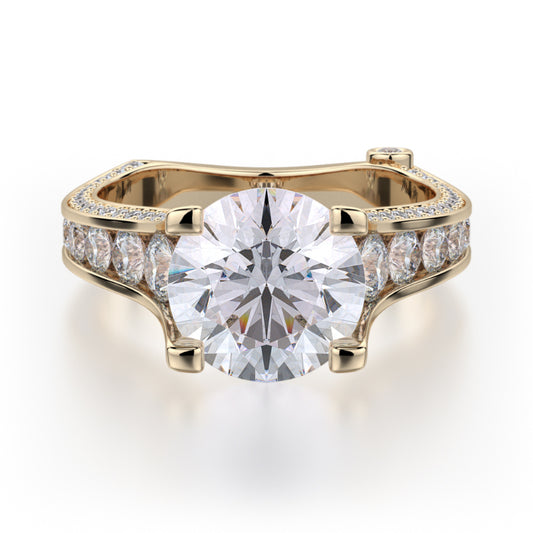 Michael M 18k Yellow Gold Strada Engagement Ring