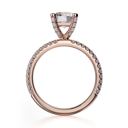 Michael M 18k Rose Gold Europa Engagement Ring