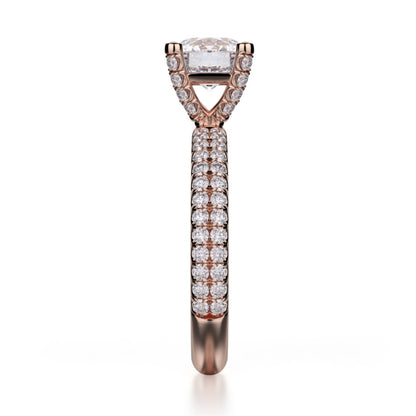 Michael M 18k Rose Gold Europa Engagement Ring