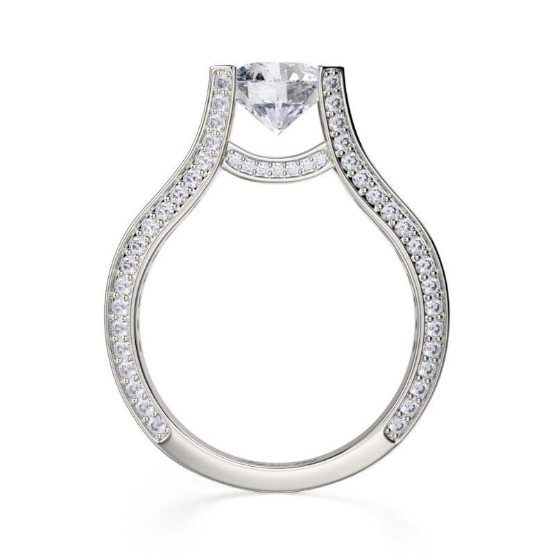 Michael M 18k White Gold Strada Engagement Ring