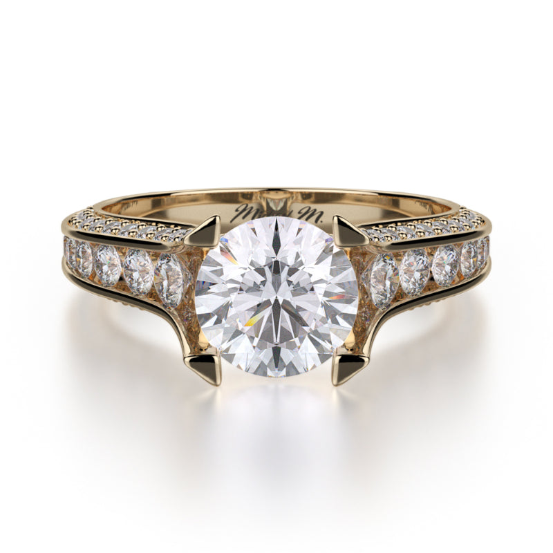 Michael M 18k Yellow Gold Strada Engagement Ring