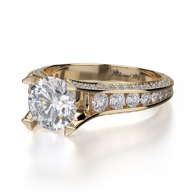 Michael M 18k Yellow Gold Strada Engagement Ring