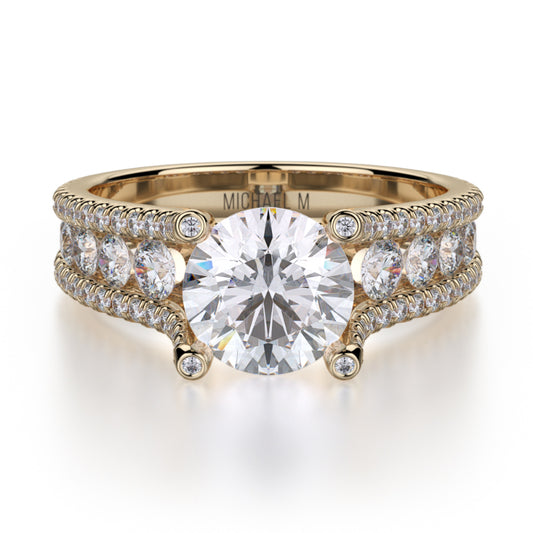 Michael M 18k Yellow Gold Strada Engagement Ring