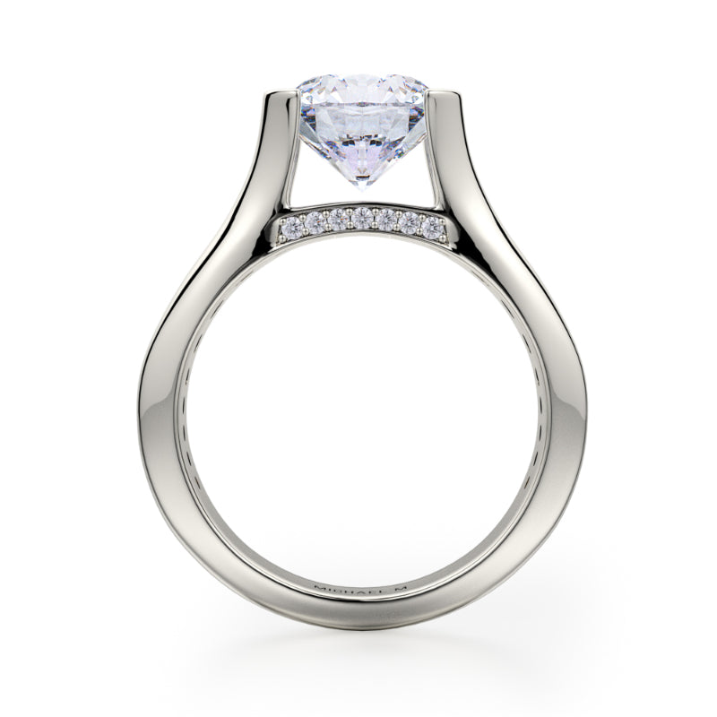 Michael M 18k White Gold Strada Engagement Ring