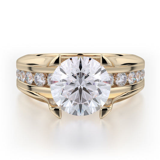 Michael M 18k Yellow Gold Strada Engagement Ring