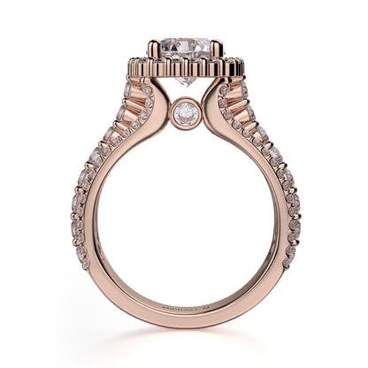 Michael M 18k Rose Gold Stella Engagement Ring