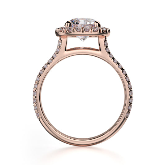 Michael M 18k Rose Gold Europa Engagement Ring