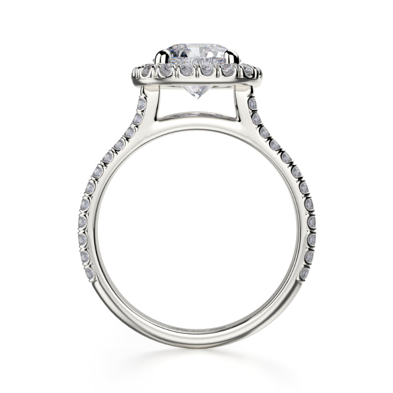 Michael M 18k White Gold Europa Engagement Ring