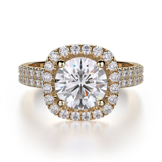 Michael M 18k Yellow Gold Europa Engagement Ring