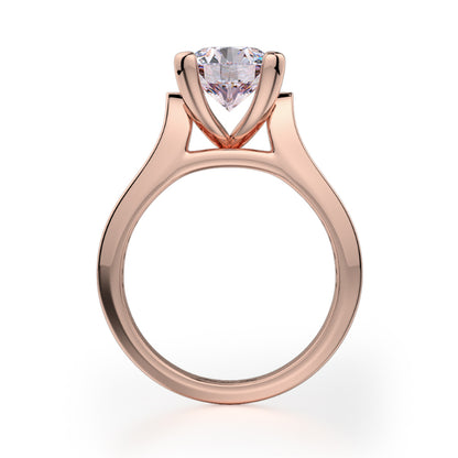 Michael M 18k Rose Gold Strada Engagement Ring