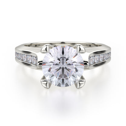 Michael M 18k White Gold Strada Engagement Ring