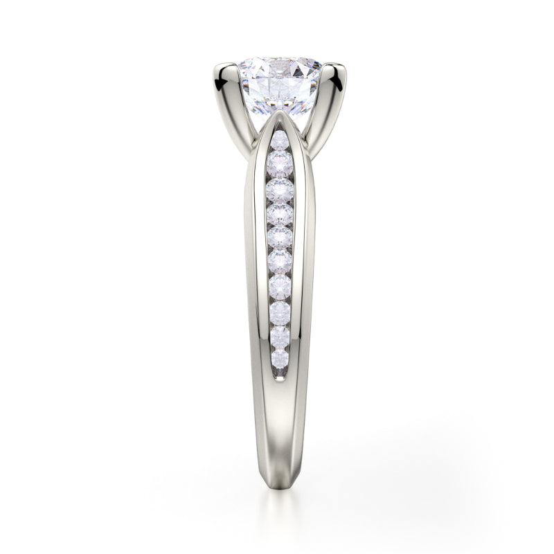 Michael M 18k White Gold Strada Engagement Ring