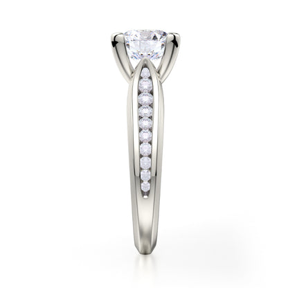 Michael M 18k White Gold Strada Engagement Ring