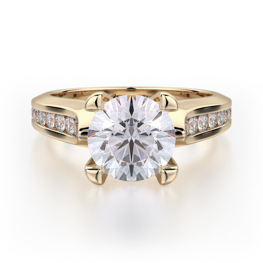 Michael M 18k Yellow Gold Strada Engagement Ring