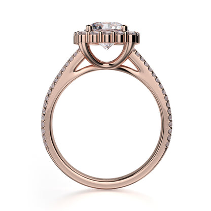 Michael M 18k Rose Gold Stella Engagement Ring