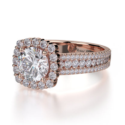 Michael M 18k Rose Gold Stella Engagement Ring