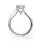 Michael M 18k White Gold Love Diamond Straight Engagement Ring