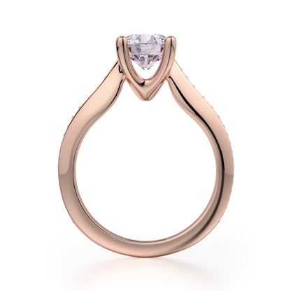 Michael M 18k Rose Gold Love Engagement Ring