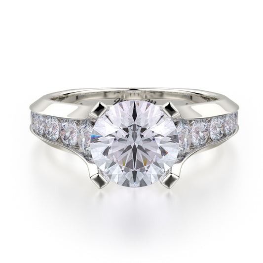 Michael M 18k White Gold Strada Engagement Ring