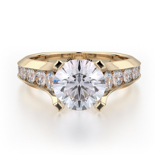 Michael M 18k Yellow Gold Strada Engagement Ring