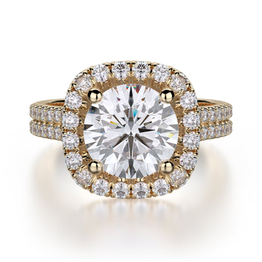 Michael M 18k Yellow Gold Europa Engagement Ring