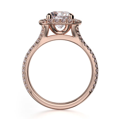 Michael M 18k Rose Gold Europa Engagement Ring