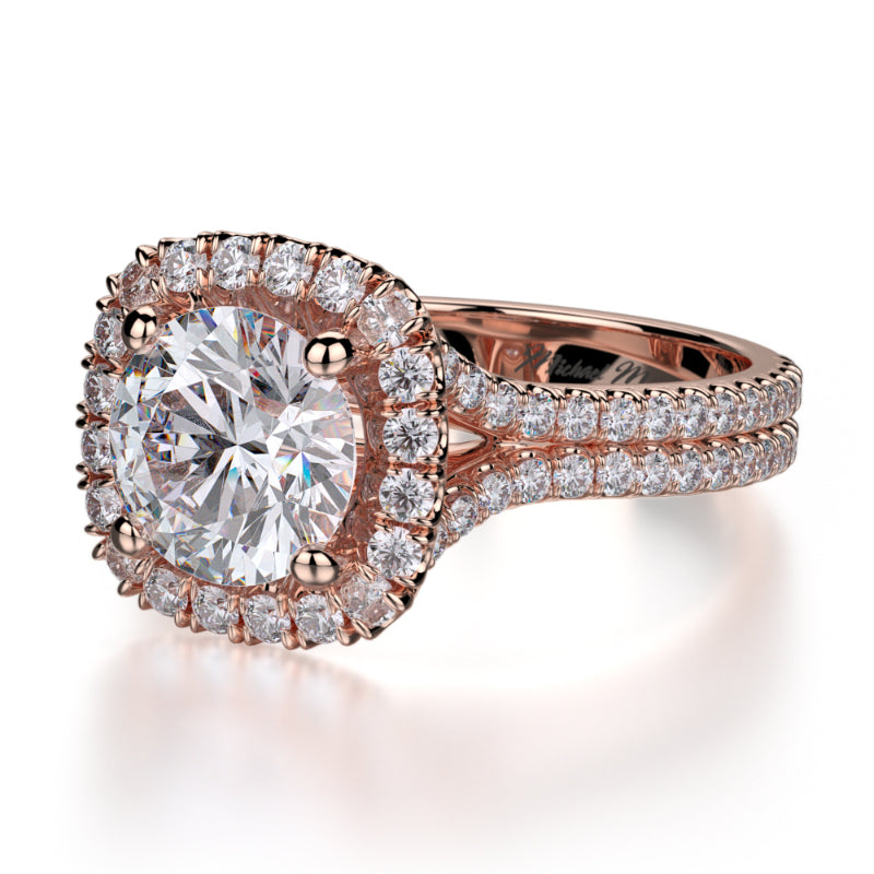 Michael M 18k Rose Gold Europa Engagement Ring