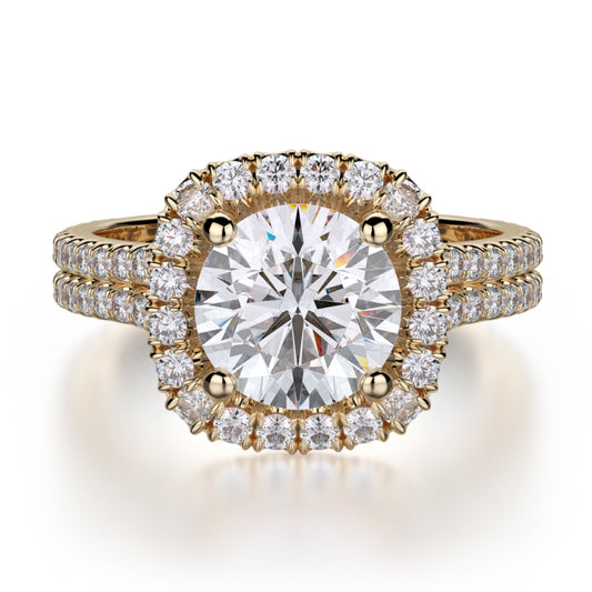 Michael M 18k Yellow Gold Europa Engagement Ring