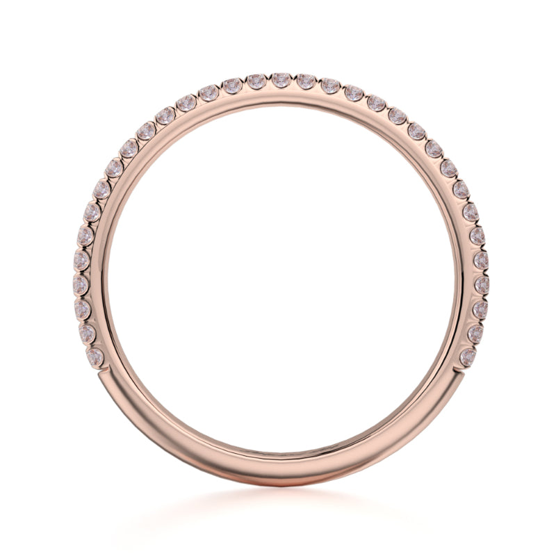 Michael M 18k Rose Gold Diamond Wedding Band