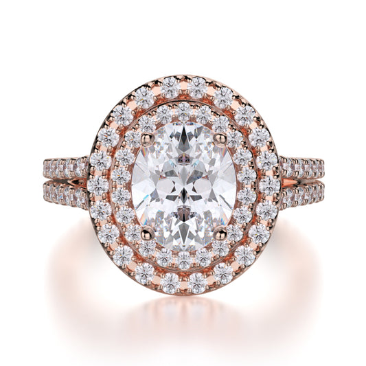 Michael M 18k Rose Gold Europa Engagement Ring