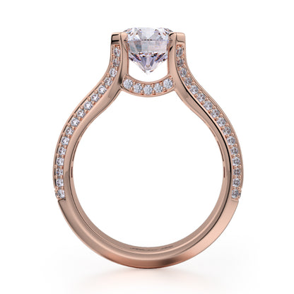 Michael M 18k Rose Gold Stella Engagement Ring