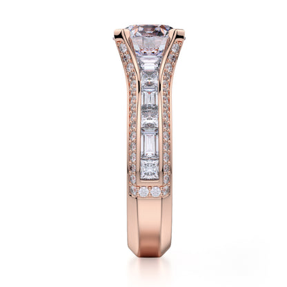 Michael M 18k Rose Gold Stella Engagement Ring