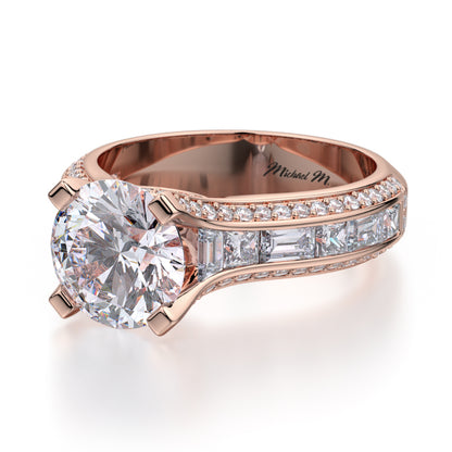 Michael M 18k Rose Gold Stella Engagement Ring