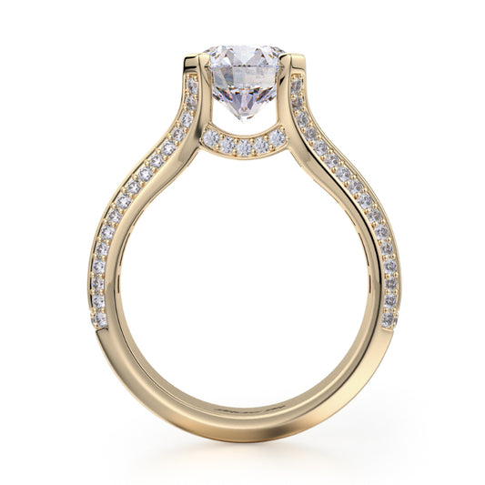 Michael M 18k Yellow Gold Stella Engagement Ring