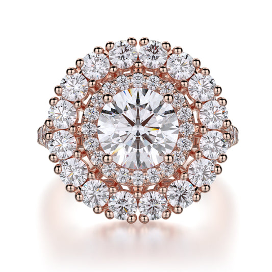 Michael M 18k Rose Gold Europa Engagement Ring