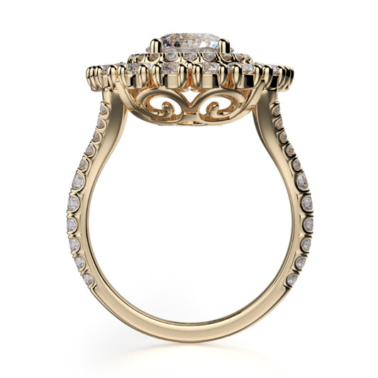 Michael M 18k Yellow Gold Europa Engagement Ring