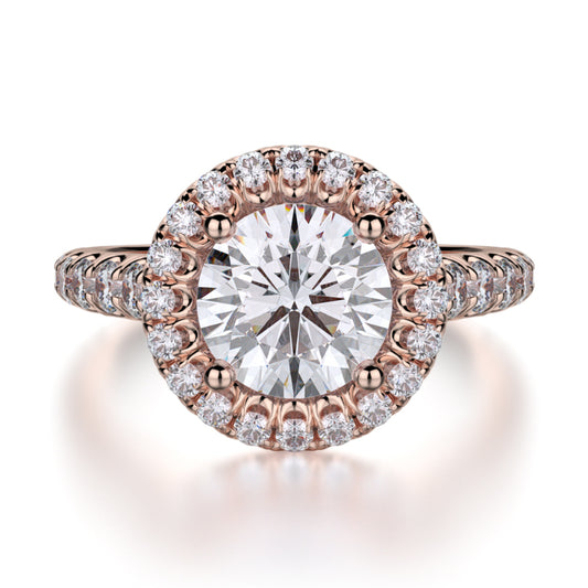Michael M 18k Rose Gold Europa Engagement Ring