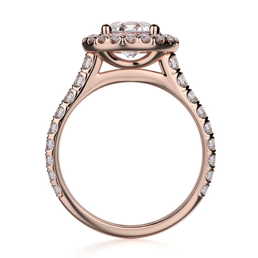 Michael M 18k Rose Gold Europa Engagement Ring