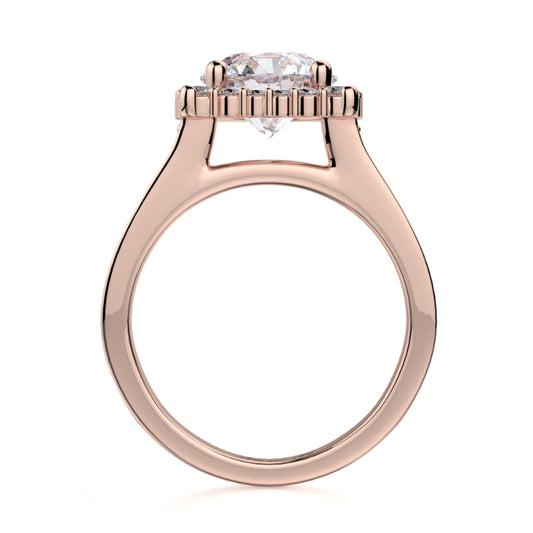 Michael M 18k Rose Gold Love Engagement Ring