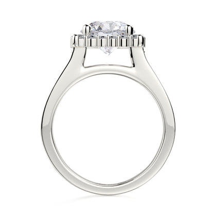 Michael M 18k White Gold Love Engagement Ring