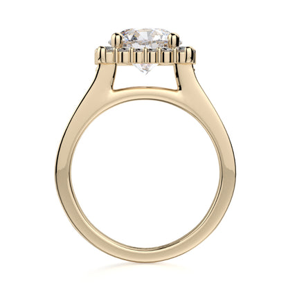 Michael M 18k Yellow Gold Love Engagement Ring