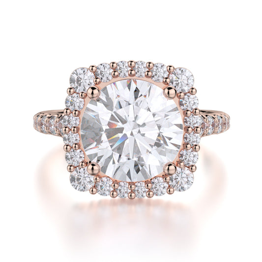 Michael M 18k Rose Gold Europa Engagement Ring