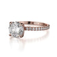 Michael M 18k Rose Gold Crown Engagement Ring