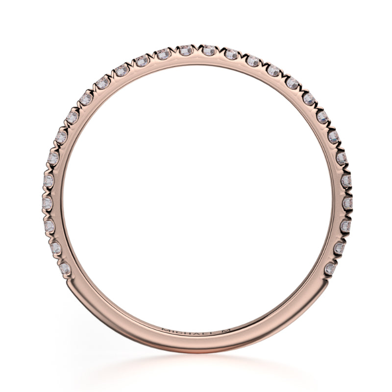 Michael M 18k Rose Gold Diamond Wedding Band