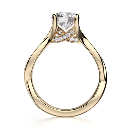 Michael M 18k Yellow Gold Love Engagement Ring