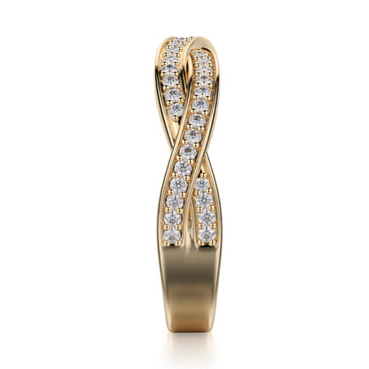 Michael M 18k Yellow Gold Diamond Wedding Band