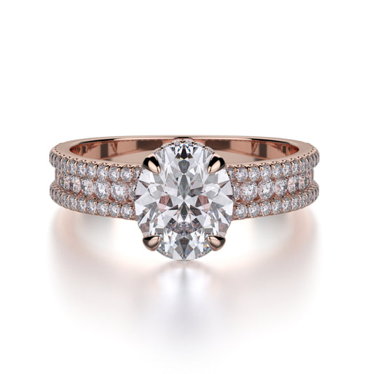 Michael M 18k Rose Gold Europa Engagement Ring