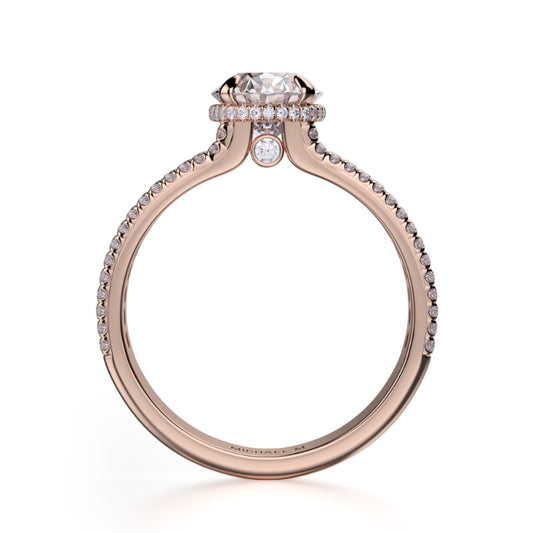 Michael M 18k Rose Gold Europa Engagement Ring